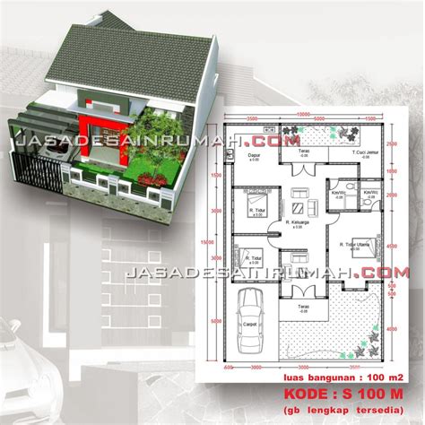 Desain Rumah Modern Minimalis Dengan Luas Bangunan M Jasa Desain