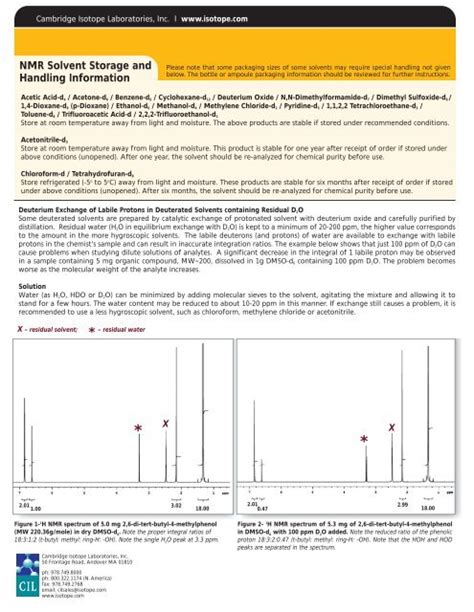 Nmr Solvent Data Chart A Visual Reference Of Charts Chart Master