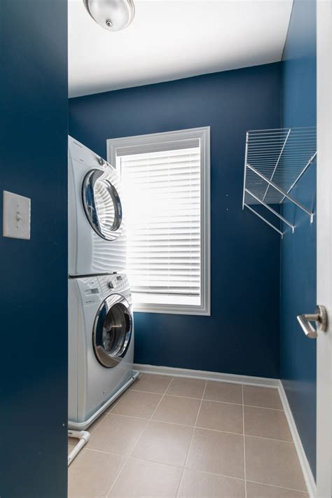 Dark Blue Laundry Room