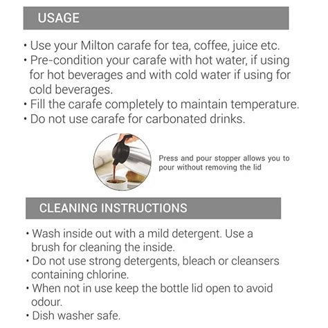 Milton Thermosteel Classic Hours Hot Or Cold Tea Coffee Carafe Ml Silver Stainless