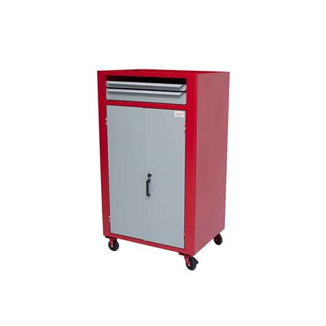 Compre Armário Para Computador Vermelho Com 2 Gavetas Ferramec Com
