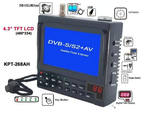 Kpt Ah Dvb S Satfinder Hd P Digital Satellite Receiver Finder