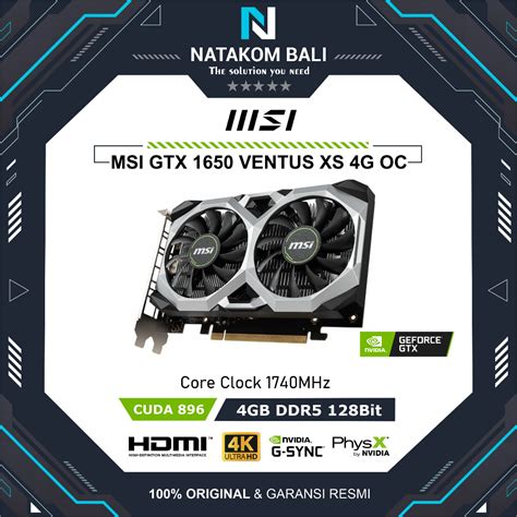 Jual Vga Msi Geforce Gtx Ventus Xs G Oc Gddr Bit Shopee