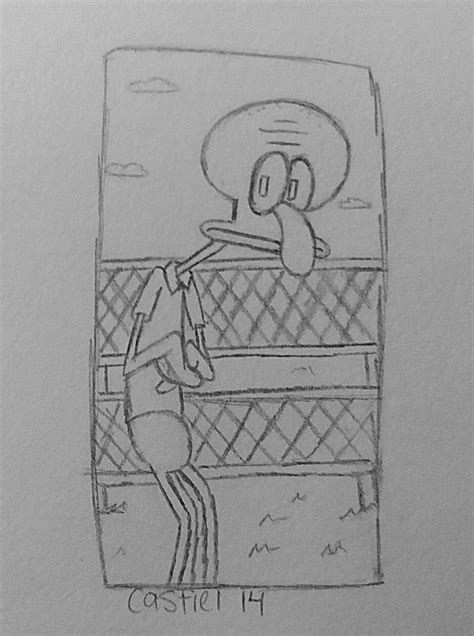 Squidward sketch. | Cartoon Amino