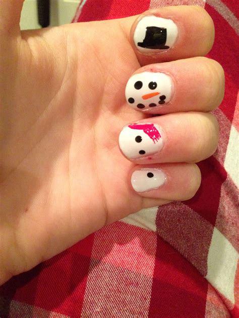 Snowman Nails Snowman Nails Nails Makeup Nails