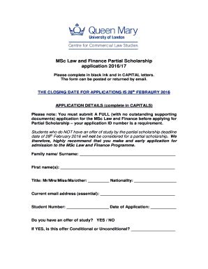 fillable  law qmul ac msc law  finance partial scholarship
