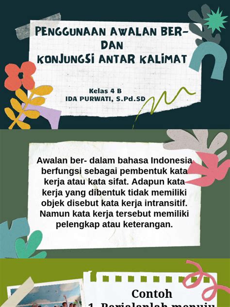 3323 Awalan Ber Dan Konjungsi Antar Kalimat Kelas 4 Compressed Pdf