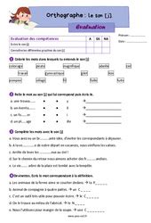 Ecrire les sons difficiles CE2 Cycle 2 Exercice évaluation