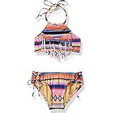 Amazon Hobie Girls Big High Neck Bikini Top And Hipster Bottom Swimsuit Set Multi