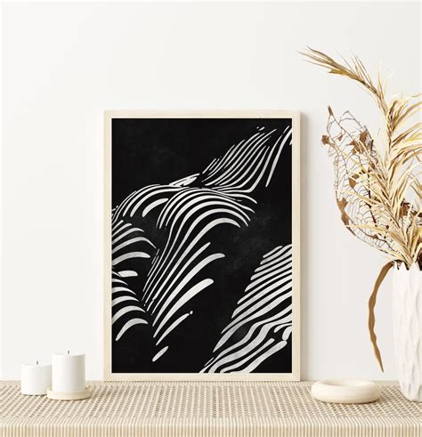Black And White Nude Body Woman Print Erotic Female Wall Print Abstract Line Woman Printable