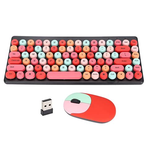 Buy Wireless Keyboard Mouse Combo 86 Keys Cute Colorful Compact Full Size Wireless