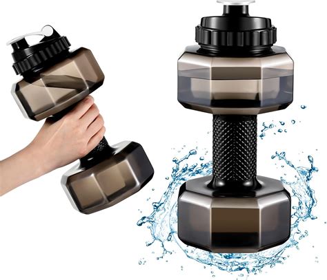 75 Oz 22 L Dumbbell Shaped Water Bottle Big Capacity Bpa Free Flip Top Leak