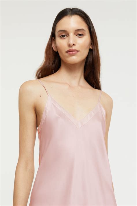 100 Silk Cami In Bridal Rose Ginia Ginia