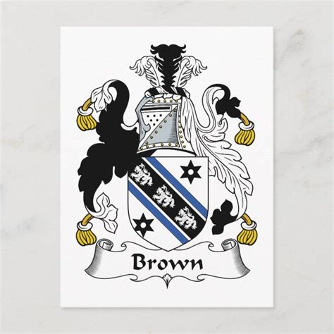 Brown Family Crest Postcard | Zazzle.com