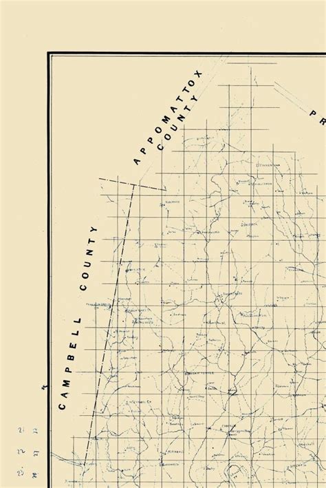 Historic County Map Charlotte County Virginia Hotchkiss 1860 23