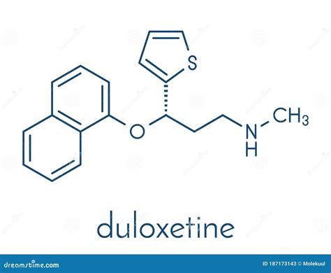 Duloxetine Antidepressant Drug Snri Class Molecule Also Used In