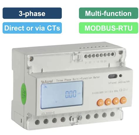 Acrel Dtsd Din Rail Three Phase Kwh Meter Phase Smart Rs Power