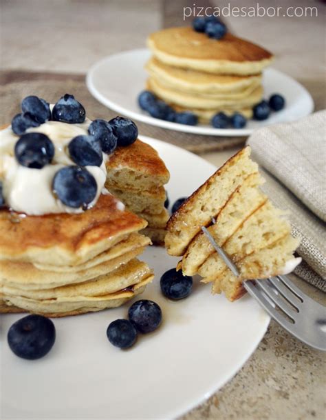 Hot cakes sin gluten y sin lácteos pancakes Pizca de Sabor