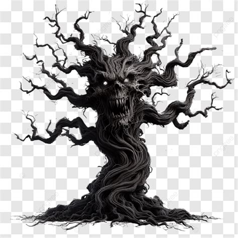 Scary Dry Tree For Halloween Scary Tree Halloween Dry Tree Png