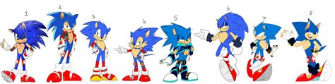 Evolution of Sonic by xXBlueRavenXxx on DeviantArt