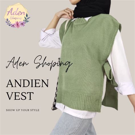 Jual Soya Vest Rompi Rajut Tali Premium Strap Vest Knitwear Rompi Andin