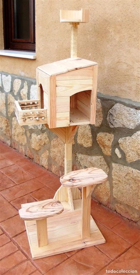 Arbol Rascador Gatos Casita Madera Comprar En Casita Para