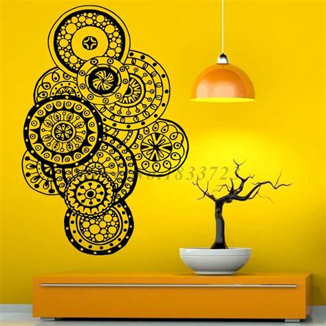 Mehndi Sticker Wall Decals Removable Vinyl Room Decorations Mandalas