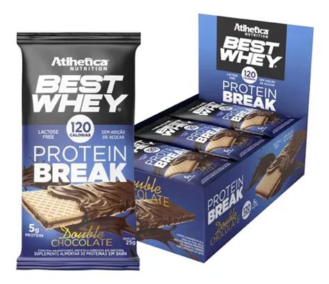 Wafer Proteico Best Whey 12 Unid Donble Chocolate Atlhetica MercadoLivre