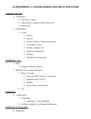 Gi Part Handouts Docx Gi Disorders Gallbladder Pancreas And