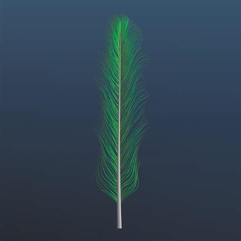 Green feather icon, realistic style 15204118 Vector Art at Vecteezy