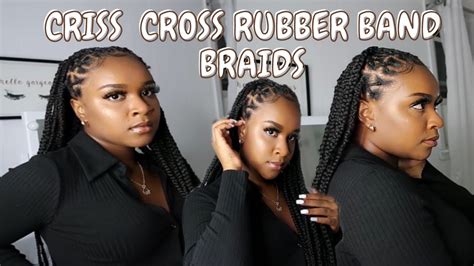 Viral Tik Tok Criss Cross Rubber Band Braids Tutorial😍 Review