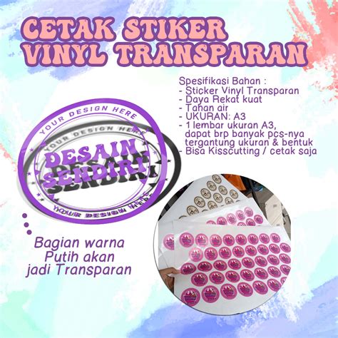 Jual Cetak Stiker Custom Desain Sendiri Siap Cetak Bahan Vinyl