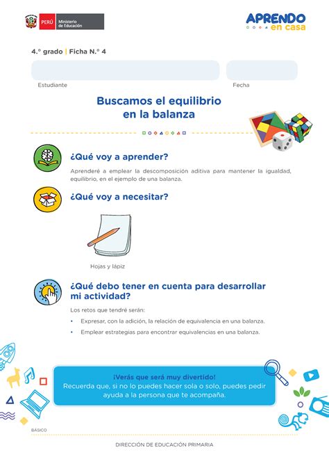 Buscamos Equilibrio Balanza Direcci N De Educaci N Primaria Ver S