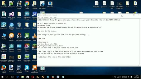 Fake Window Sorce Code Vbs Virus Youtube