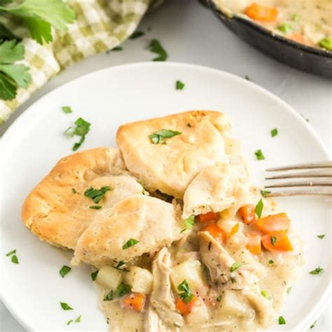 One Skillet Chicken Pot Pie Tastes Of Homemade