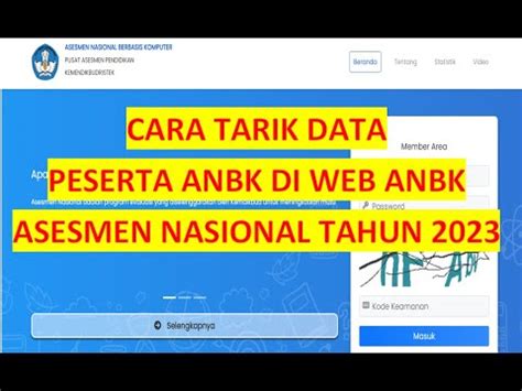 Cara Tarik Data Peserta Dari Web Bio Anbk Ke Web Anbk Peserta