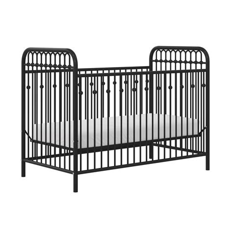 Monarch Hill Ivy Black Metal Baby Crib