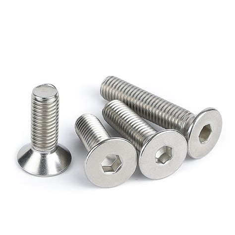 DIN7991 Stainless Steel Hex Socket Countersunk Head Flat Machine Screws