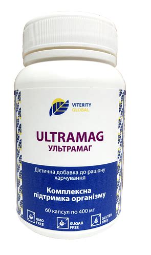 Купить УльтраМаг / Магний с витамином В, 60 капсул Украина, цена 544 ...