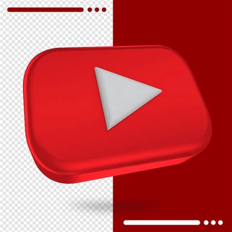 Premium Psd 3d Rotated Logo Of Youtube In 3d Rendering