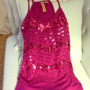 Hot Pink Sequin Tank Top On Poshmark