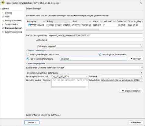 Netapp Storage Snapshots R Cksicherung Sepsesam