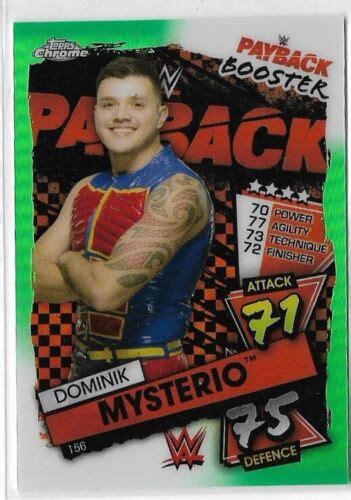 Dominik Mysterio Topps Chrome Wwe Slam Attax Green Ref Rc D