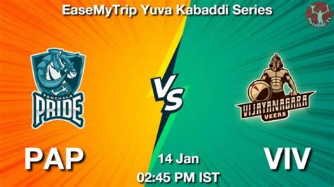 Pap Vs Viv Dream Prediction Team Live Kabaddi Jan