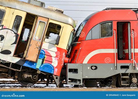 Train Crash Stock Photo Image Of Platform Track Raolroad 39549642