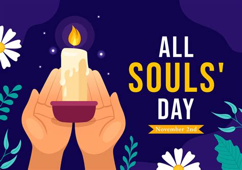 All Souls Day Vector Illustration To Commemorate All Deceased Believers