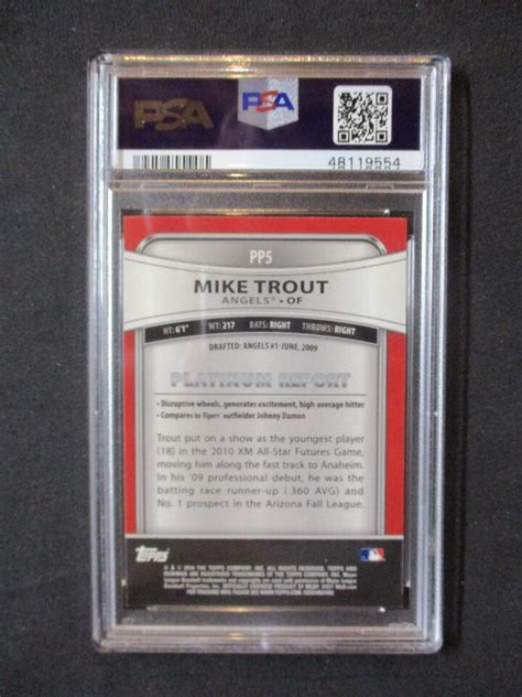 Bowman Platinum Prospects Pp Mike Trout Los Angeles Angels Psa