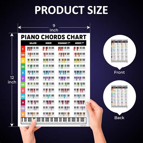 Malas Laminated Piano Chords Poster Chart 8 5 X Philippines Ubuy