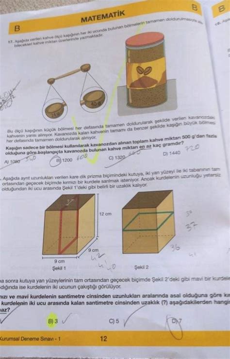 8 sinif Süper model ulti yayınları 1 deneme ve 2 deneme cevap