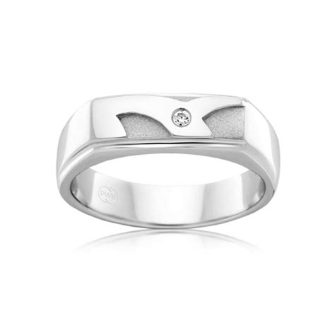 Carved Diamond Signet Ring Temple And Grace Singapore